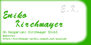 eniko kirchmayer business card